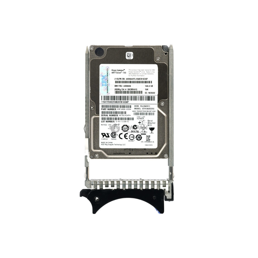 44V6845 IBM 146GB 15K 6G 2.5 SAS SFF HOT-SWAP POWER SERIES 44V6843, ST9146852SS